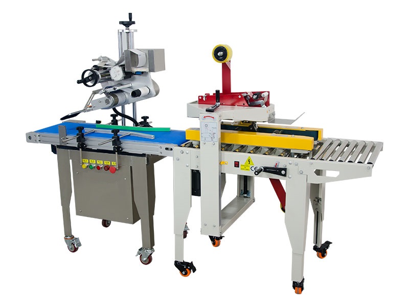 自動電商封箱機配套快遞貼單機 WRA-30+WR-150TC